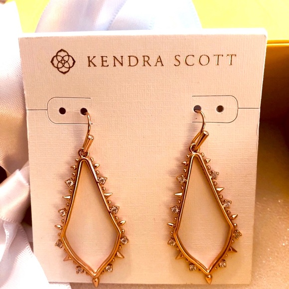 NWT Kendra Scott Rare & Retired Pax Earrings Rose Gold & Cubic Zirconia GORG😊 - Picture 5 of 9